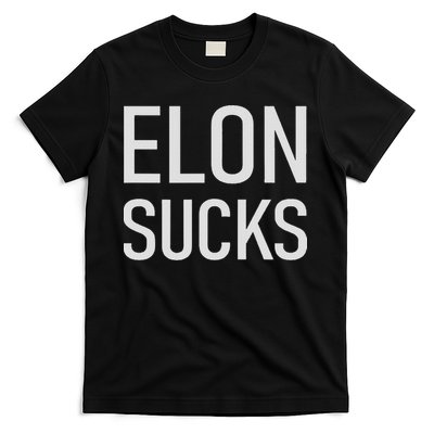 Elon Electric Car Ceo Anti Elon Sucks Black Fun Elon Sucks Motif Lightwe T-Shirt