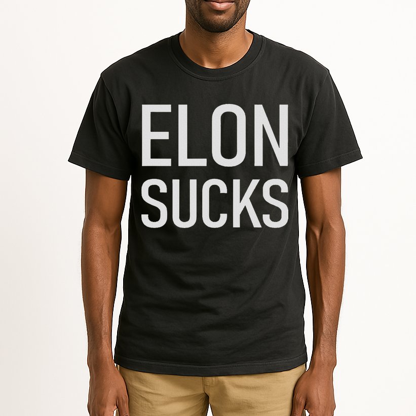 Elon Electric Car Ceo Anti Elon Sucks Black Fun Elon Sucks Motif Lightwe Tall T-Shirt