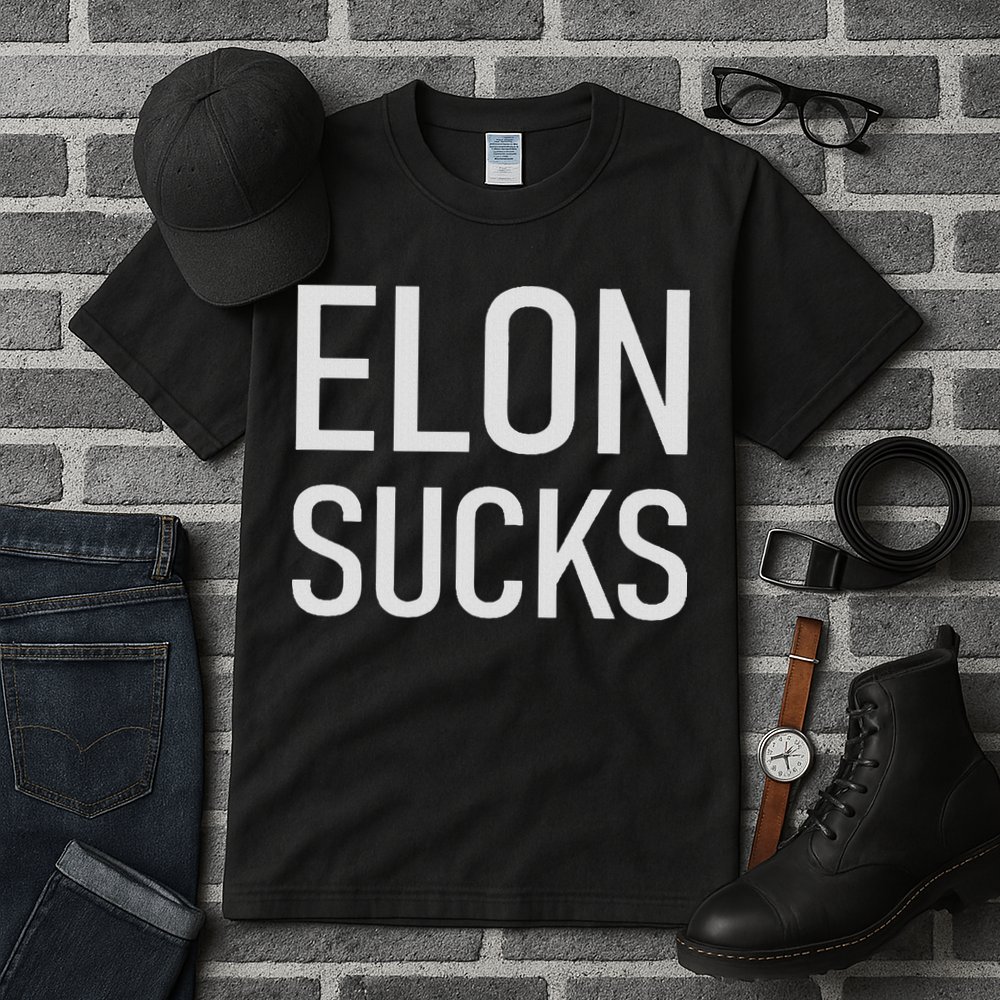 Elon Electric Car Ceo Anti Elon Sucks Black Fun Elon Sucks Motif Lightwe Tall T-Shirt