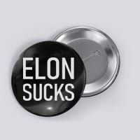 Elon Electric Car Ceo Anti Elon Sucks Black Fun Elon Sucks Motif Lightwe Button
