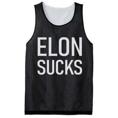Elon Electric Car Ceo Anti Elon Sucks Black Fun Elon Sucks Motif Lightwe Mesh Reversible Basketball Jersey Tank