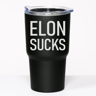 Elon Electric Car Ceo Anti Elon Sucks Black Fun Elon Sucks Motif Lightwe Tumbler