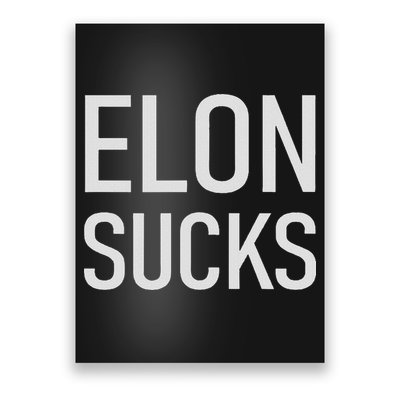 Elon Electric Car Ceo Anti Elon Sucks Black Fun Elon Sucks Motif Lightwe Poster