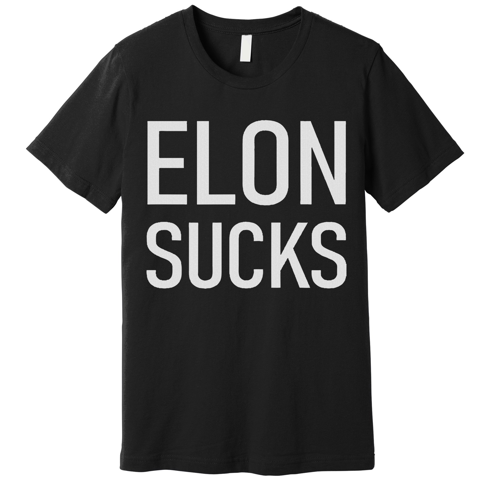 Elon Electric Car Ceo Anti Elon Sucks Black Fun Elon Sucks Motif Lightwe Premium T-Shirt