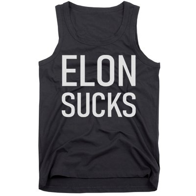 Elon Electric Car Ceo Anti Elon Sucks Black Fun Elon Sucks Motif Lightwe Tank Top