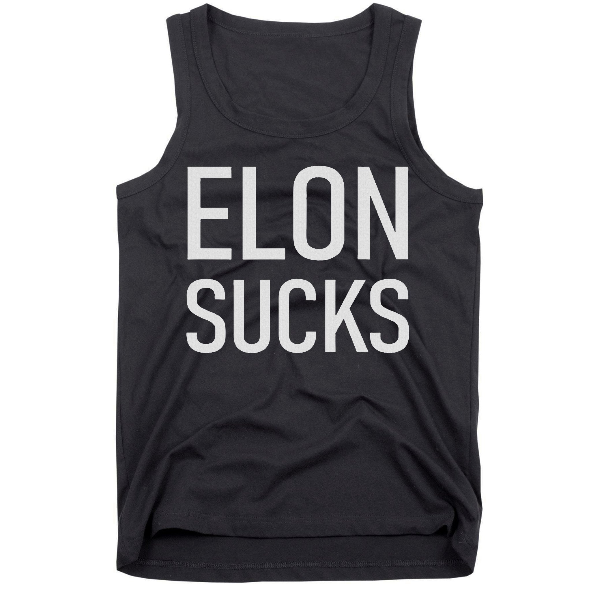 Elon Electric Car Ceo Anti Elon Sucks Black Fun Elon Sucks Motif Lightwe Tank Top