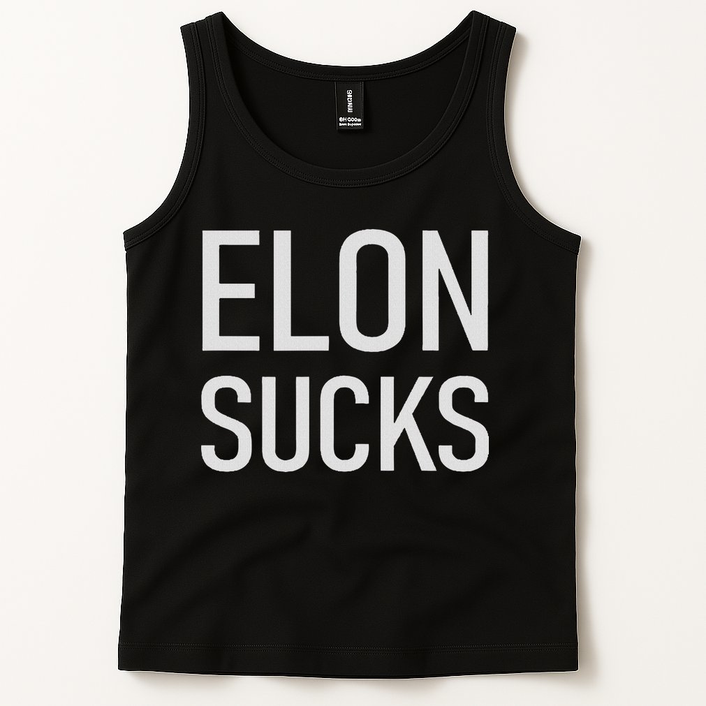 Elon Electric Car Ceo Anti Elon Sucks Black Fun Elon Sucks Motif Lightwe Tank Top