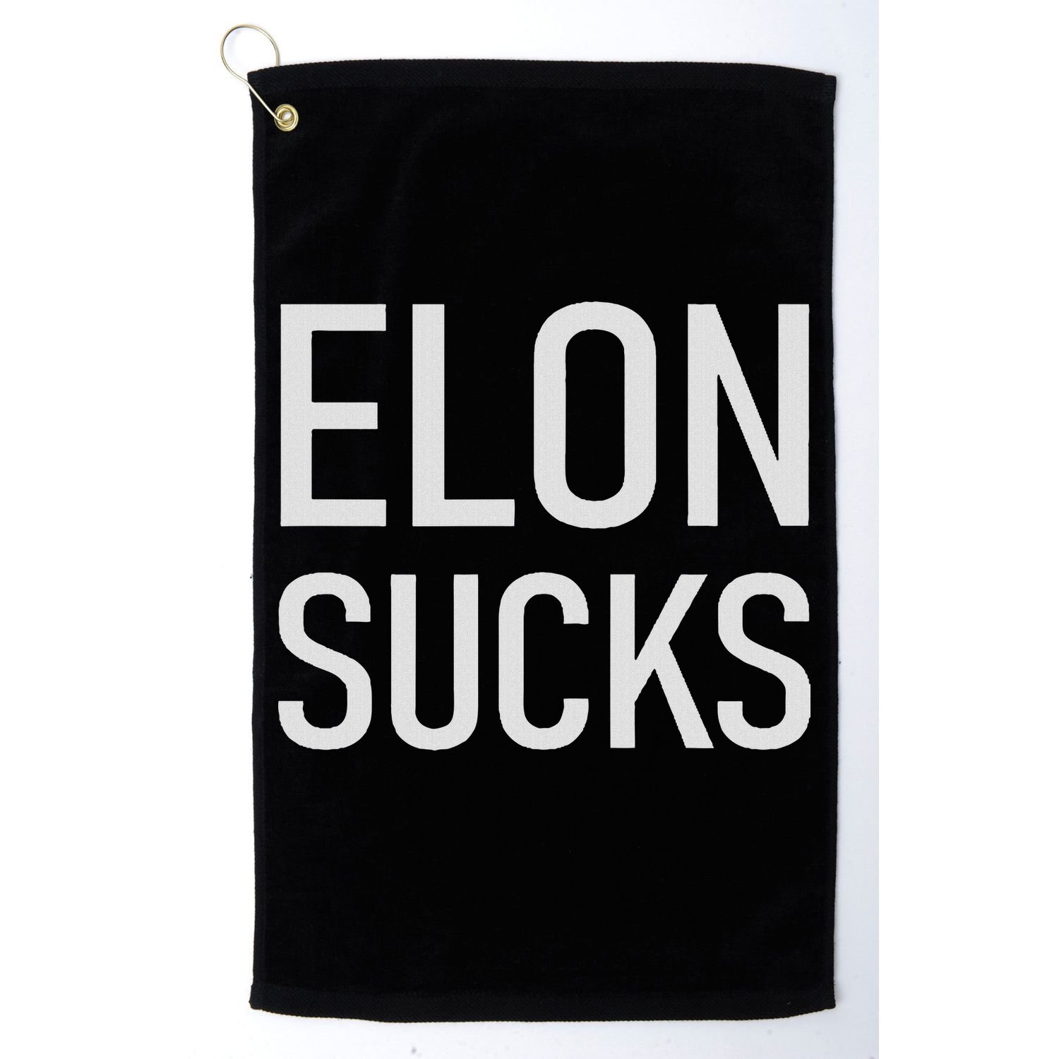Elon Electric Car Ceo Anti Elon Sucks Black Fun Elon Sucks Motif Lightwe Golf Towel