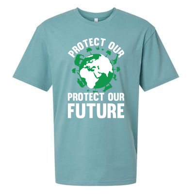 Environt Earth Day Protect Our Earth Protect Our Future Gift Sueded Cloud Jersey T-Shirt