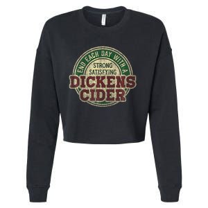 End Each Day With A Strong Satisfying Dickens Cider Cropped Pullover Crew