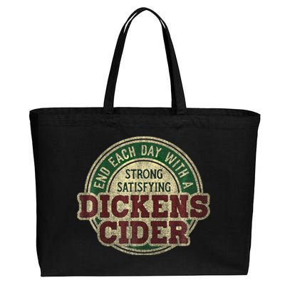 End Each Day With A Strong Satisfying Dickens Cider Cotton Canvas Jumbo Tote