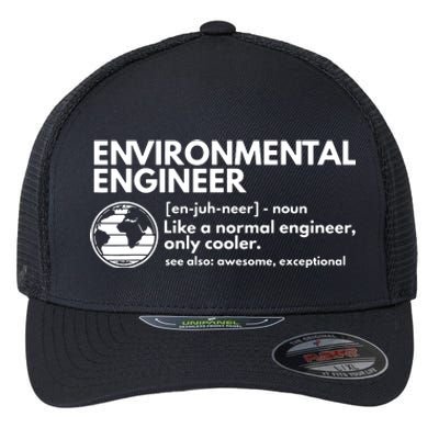 Environmental Engineer Definition Funny Engineering Flexfit Unipanel Trucker Cap