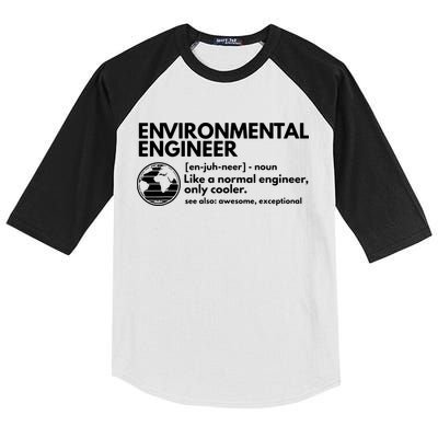 Environmental Engineer Definition Funny Engineering Kids Colorblock Raglan Jersey