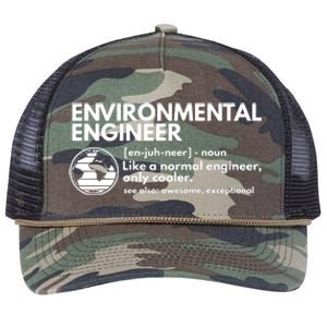 Environmental Engineer Definition Funny Engineering Retro Rope Trucker Hat Cap