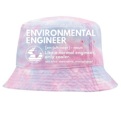 Environmental Engineer Definition Funny Engineering Tie-Dyed Bucket Hat