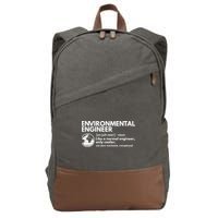 Environmental Engineer Definition Funny Engineering Cotton Canvas Backpack