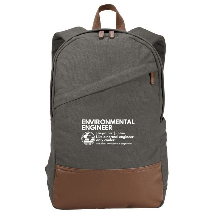 Environmental Engineer Definition Funny Engineering Cotton Canvas Backpack