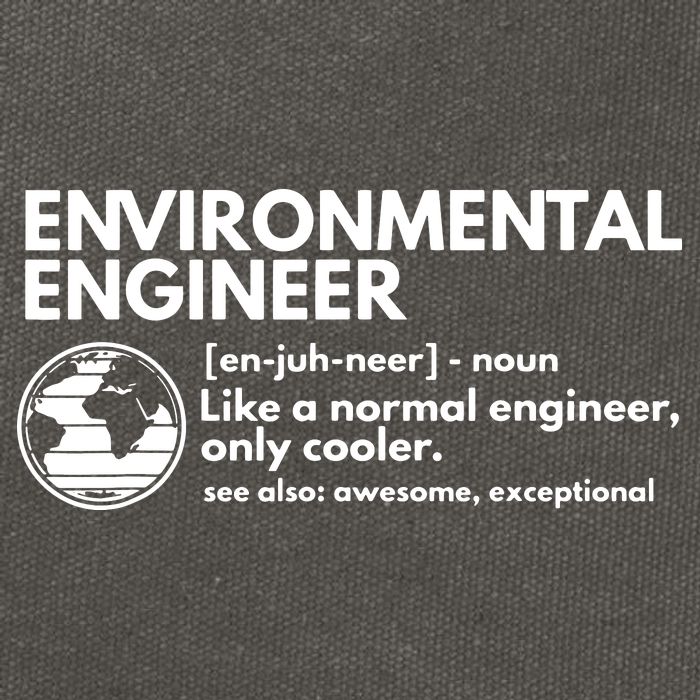 Environmental Engineer Definition Funny Engineering Cotton Canvas Backpack