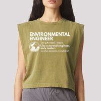 Environmental Engineer Definition Funny Engineering Garment-Dyed Women's Muscle Tee