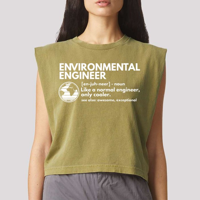Environmental Engineer Definition Funny Engineering Garment-Dyed Women's Muscle Tee