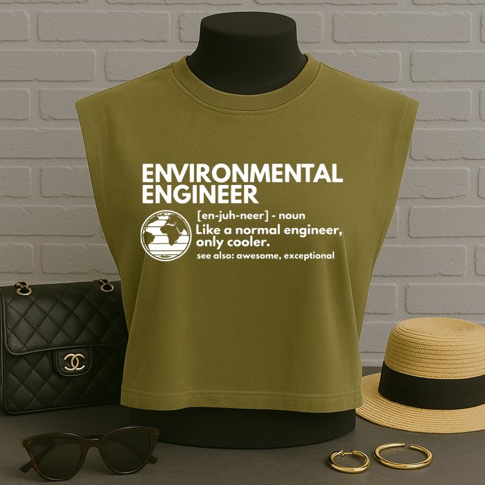 Environmental Engineer Definition Funny Engineering Garment-Dyed Women's Muscle Tee