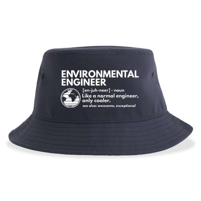 Environmental Engineer Definition Funny Engineering Sustainable Bucket Hat