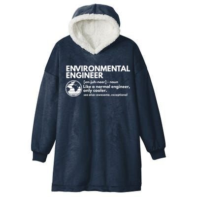 Environmental Engineer Definition Funny Engineering Hooded Wearable Blanket