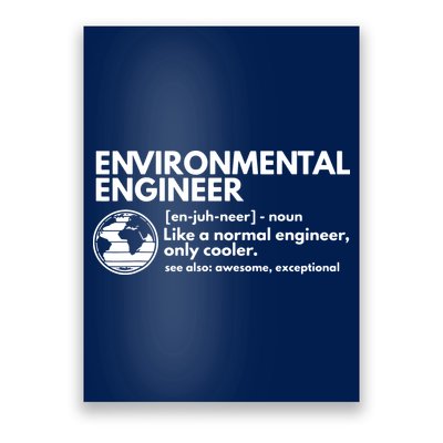 Environmental Engineer Definition Funny Engineering Poster
