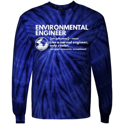 Environmental Engineer Definition Funny Engineering Tie-Dye Long Sleeve Shirt