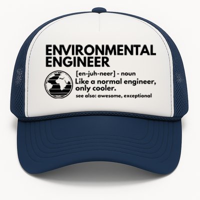 Environmental Engineer Definition Funny Engineering Trucker Hat