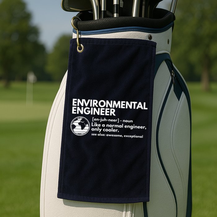 Environmental Engineer Definition Funny Engineering Golf Towel