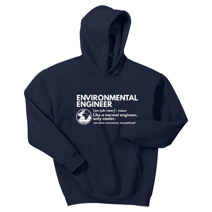 Environmental Engineer Definition Funny Engineering Kids Hoodie