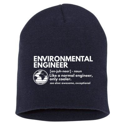 Environmental Engineer Definition Funny Engineering Short Acrylic Beanie