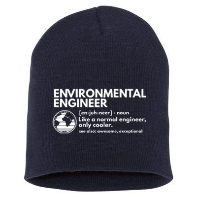 Environmental Engineer Definition Funny Engineering Short Acrylic Beanie