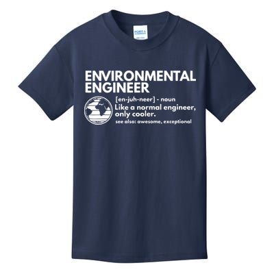 Environmental Engineer Definition Funny Engineering Kids T-Shirt