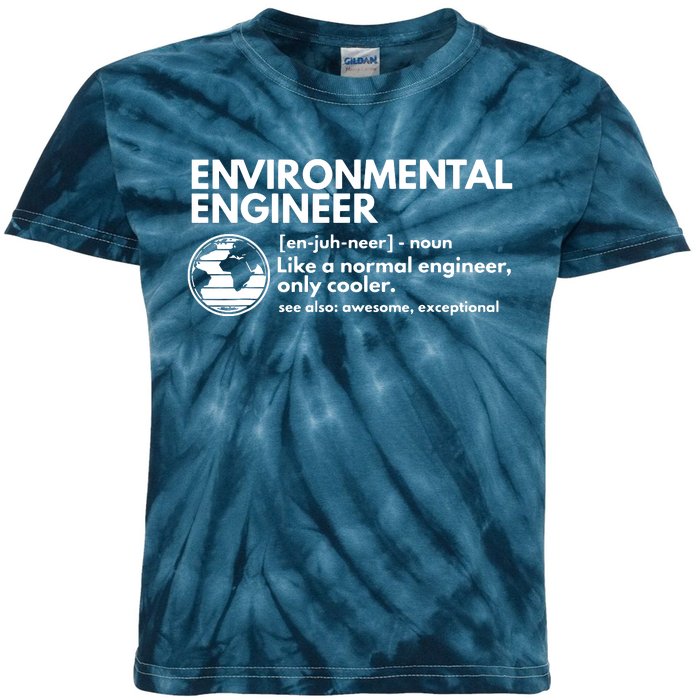 Environmental Engineer Definition Funny Engineering Kids Tie-Dye T-Shirt