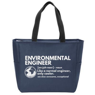 Environmental Engineer Definition Funny Engineering Zip Tote Bag