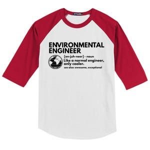 Environmental Engineer Definition Funny Engineering Kids Colorblock Raglan Jersey