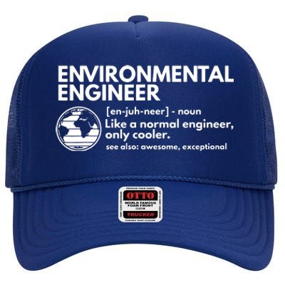 Environmental Engineer Definition Funny Engineering High Crown Mesh Back Trucker Hat