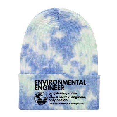 Environmental Engineer Definition Funny Engineering Tie Dye 12in Knit Beanie