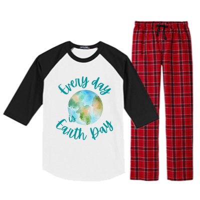 Everyday Every Day Is Earth Day Every Day Gift Raglan Sleeve Pajama Set