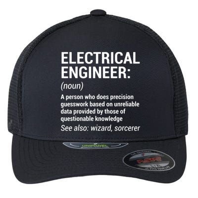 Electrical Engineer Definition Funny Engineering Flexfit Unipanel Trucker Cap