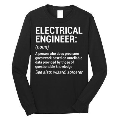 Electrical Engineer Definition Funny Engineering Long Sleeve Shirt