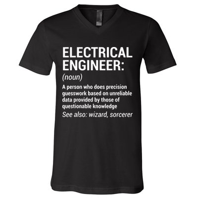 Electrical Engineer Definition Funny Engineering V-Neck T-Shirt