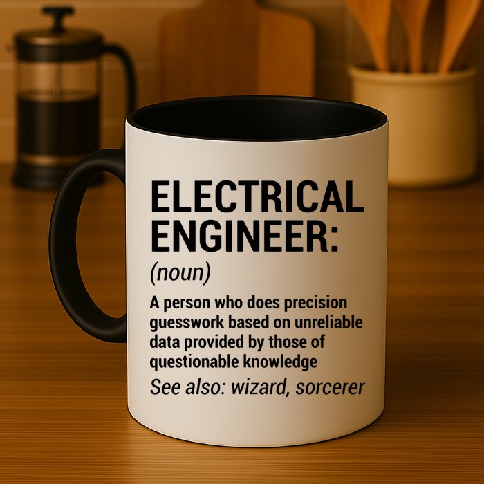 Electrical Engineer Definition Funny Engineering Mug