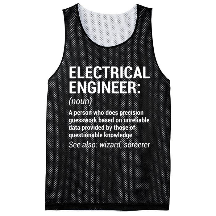 Electrical Engineer Definition Funny Engineering Mesh Reversible Basketball Jersey Tank