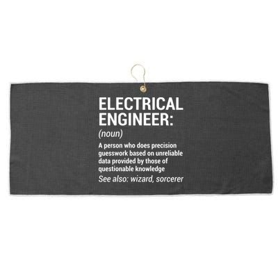 Electrical Engineer Definition Funny Engineering Large Microfiber Waffle Golf Towel