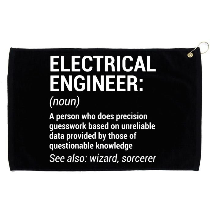 Electrical Engineer Definition Funny Engineering Grommeted Golf Towel