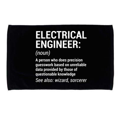 Electrical Engineer Definition Funny Engineering Microfiber Hand Towel