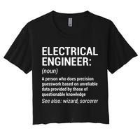 Electrical Engineer Definition Funny Engineering Women's Crop Top Tee